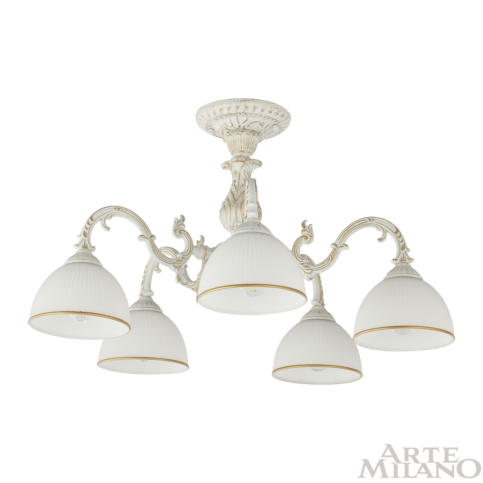 Люстра с плафонами 346410/5 WT+G Arte Milano