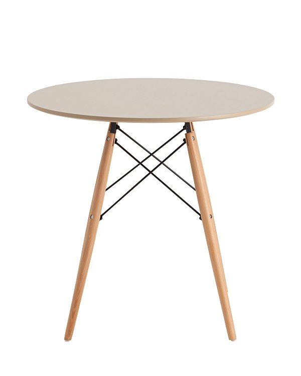 Стол Eames DSW NEW D80 бежевый Stool Group