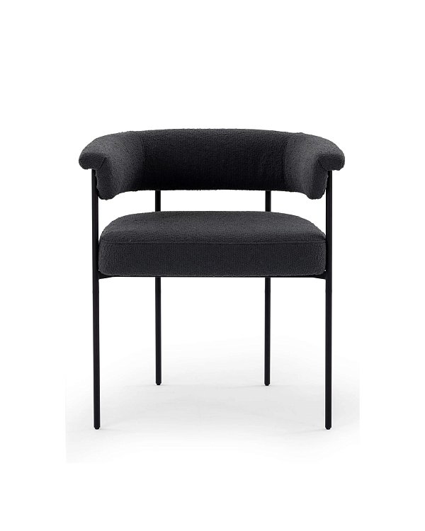Черный мягкий стул Эбби Louvre Home LHFDC150523IMT