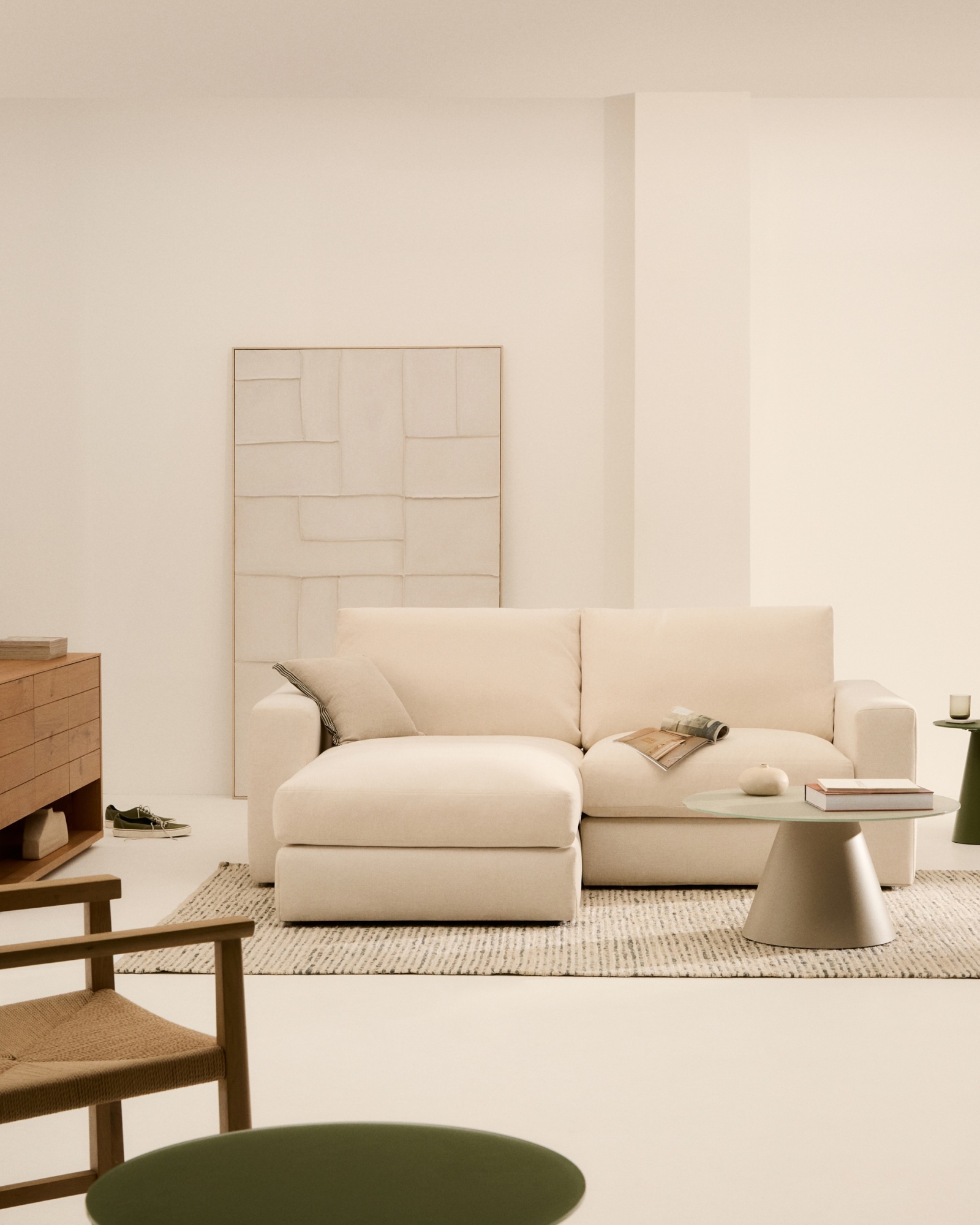 Alea 3-местный модульный диван с левым шезлонгом и съемным чехлом 220 см La Forma (ex Julia Grup)