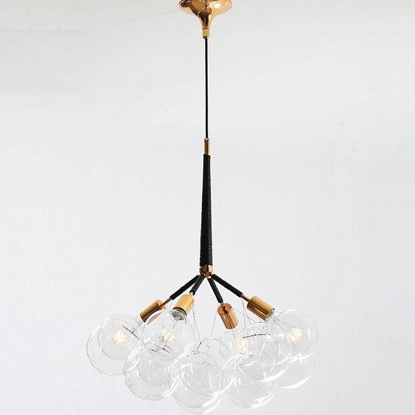 Подвесной светильник LOVELY BUBBLE CHANDELIER FROM PELLE H70 Gold/Brown by ImperiumLoft