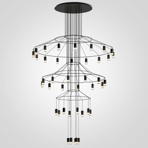 Люстра Vibia Wireflow Chandelier 0378 LED Suspension 42 lamp by ImperiumLoft