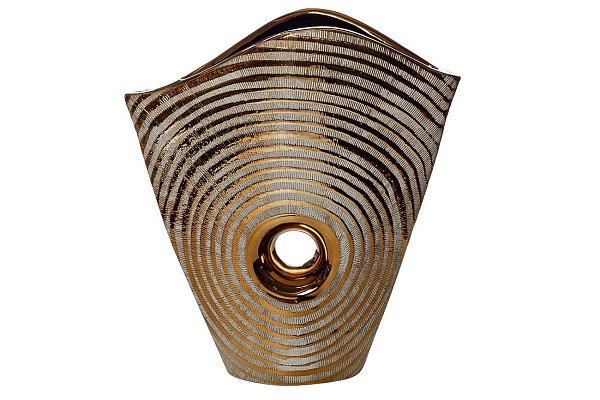 Ваза керамическая декоративная (золотая) Garda Decor 18H2510-4