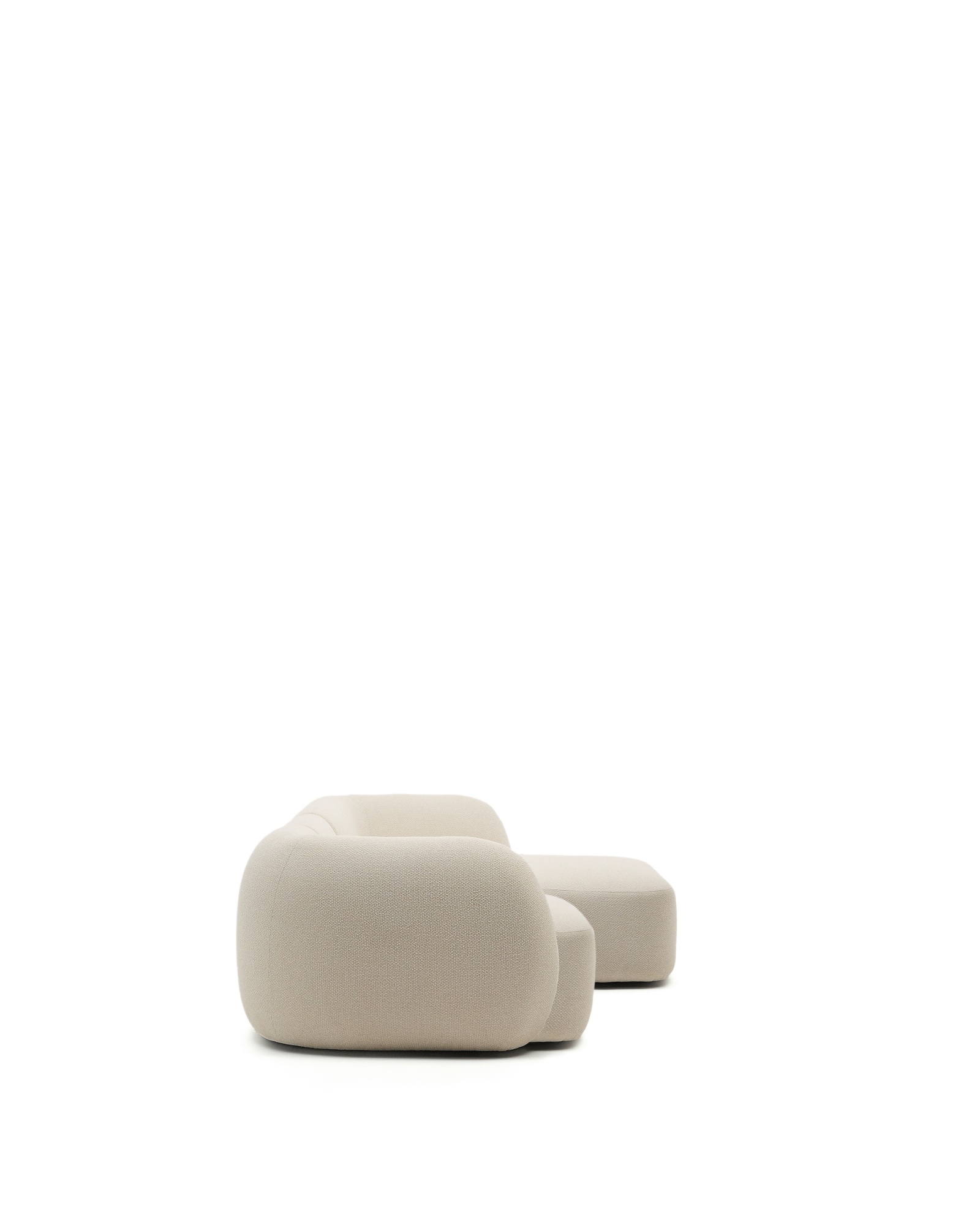 Модульный 4-местный диван Martina цвета экрю с правым шезлонгом 377 см La Forma (ex Julia Grup)