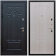 Дверь входная Graf Эврика МДФ 10 мм ФЛ-58 Венге / МДФ 6 мм ФЛ-140 Дуб беленый