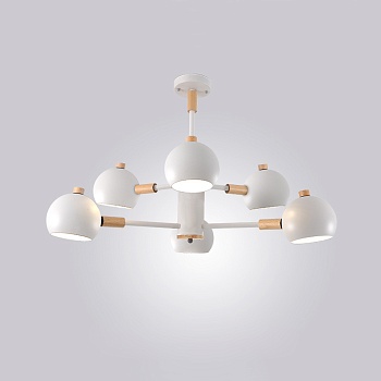 Люстра на штанге SVEN 6 lamps White by ImperiumLoft