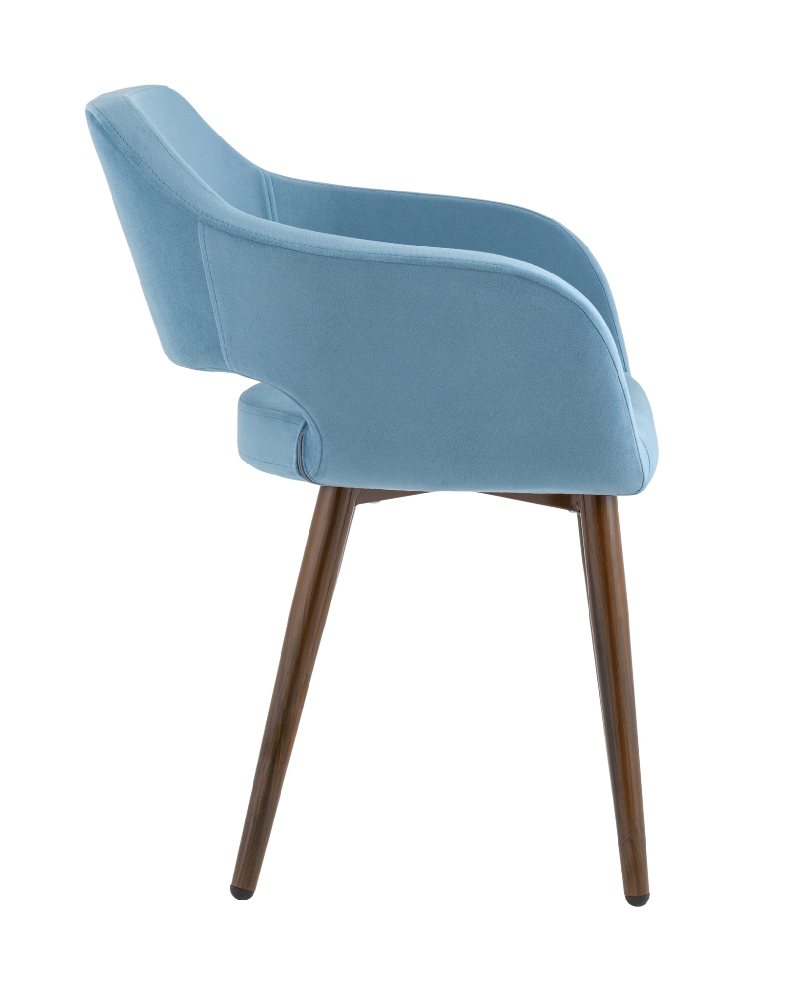 Стул с подлокотниками Саймон велюр пыльно-голубой Stool Group