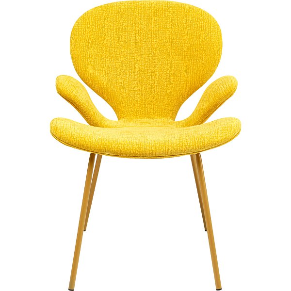 Стул с подлокотниками Soft Petal Yellow Mono KARE 71245