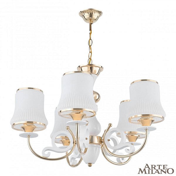 Люстра подвесная с плафонами 301097/5 Wh/Gd Arte Milano