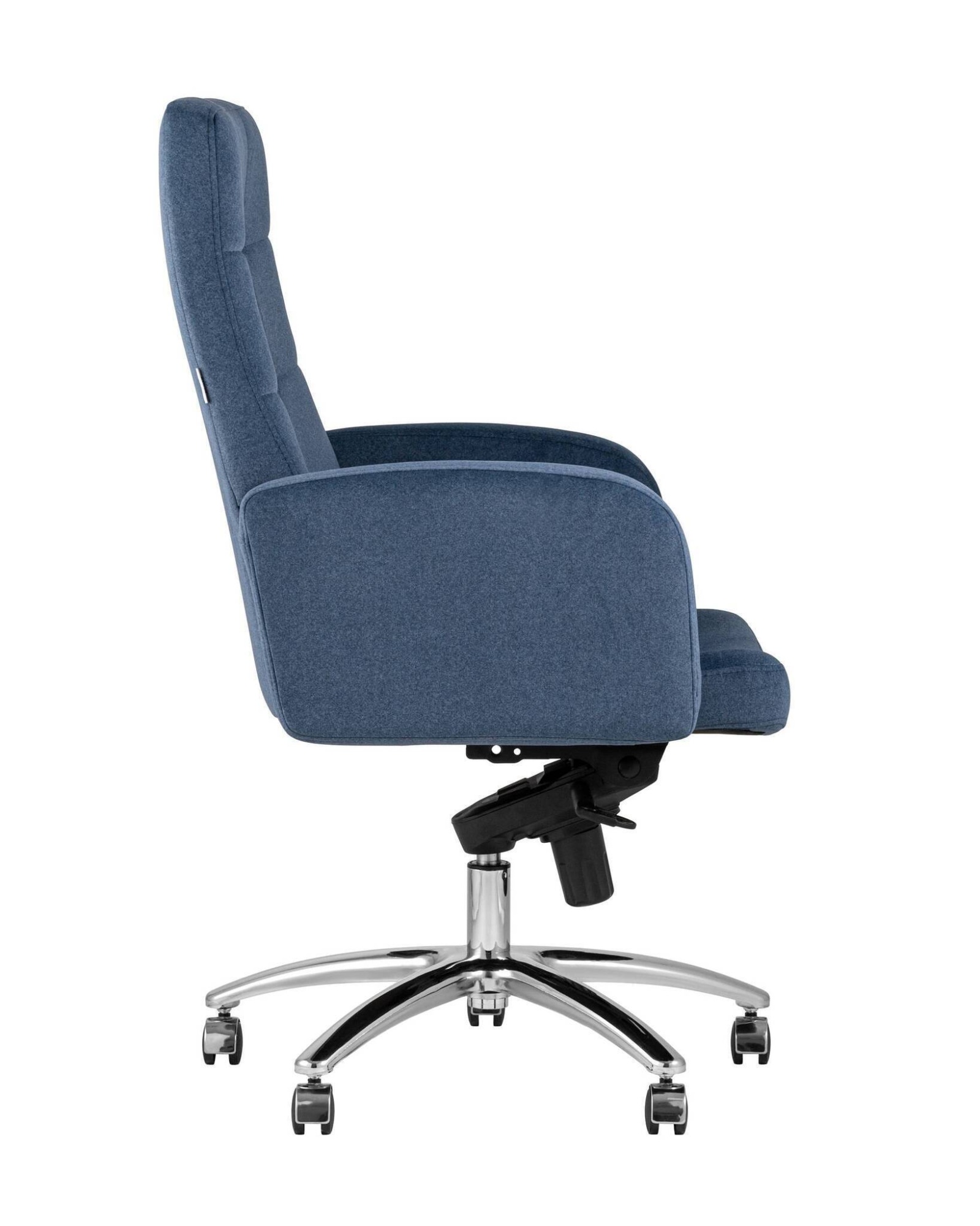 Кресло руководителя Лансет микровелюр темно-синий Stool Group