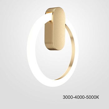 Настенный светильник GINA WALL D30 Brass Трехцветный свет by ImperiumLoft