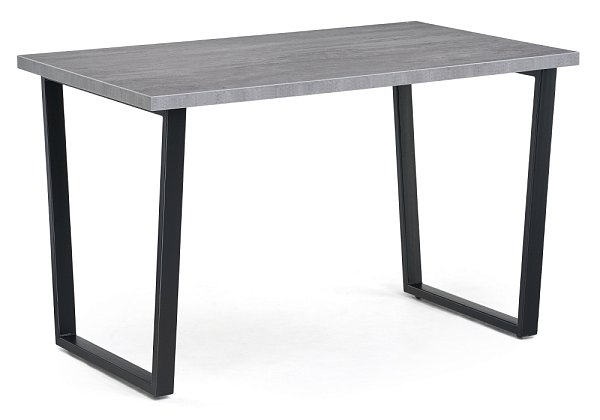 Стол деревянный Woodville Лота Лофт 120х74х75 25 мм черный матовый / бетон 489666