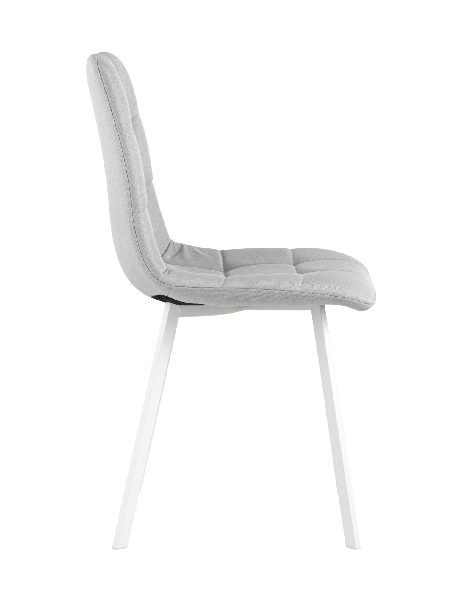 Стул Chilly рогожка светло-серый ножки белые Stool Group