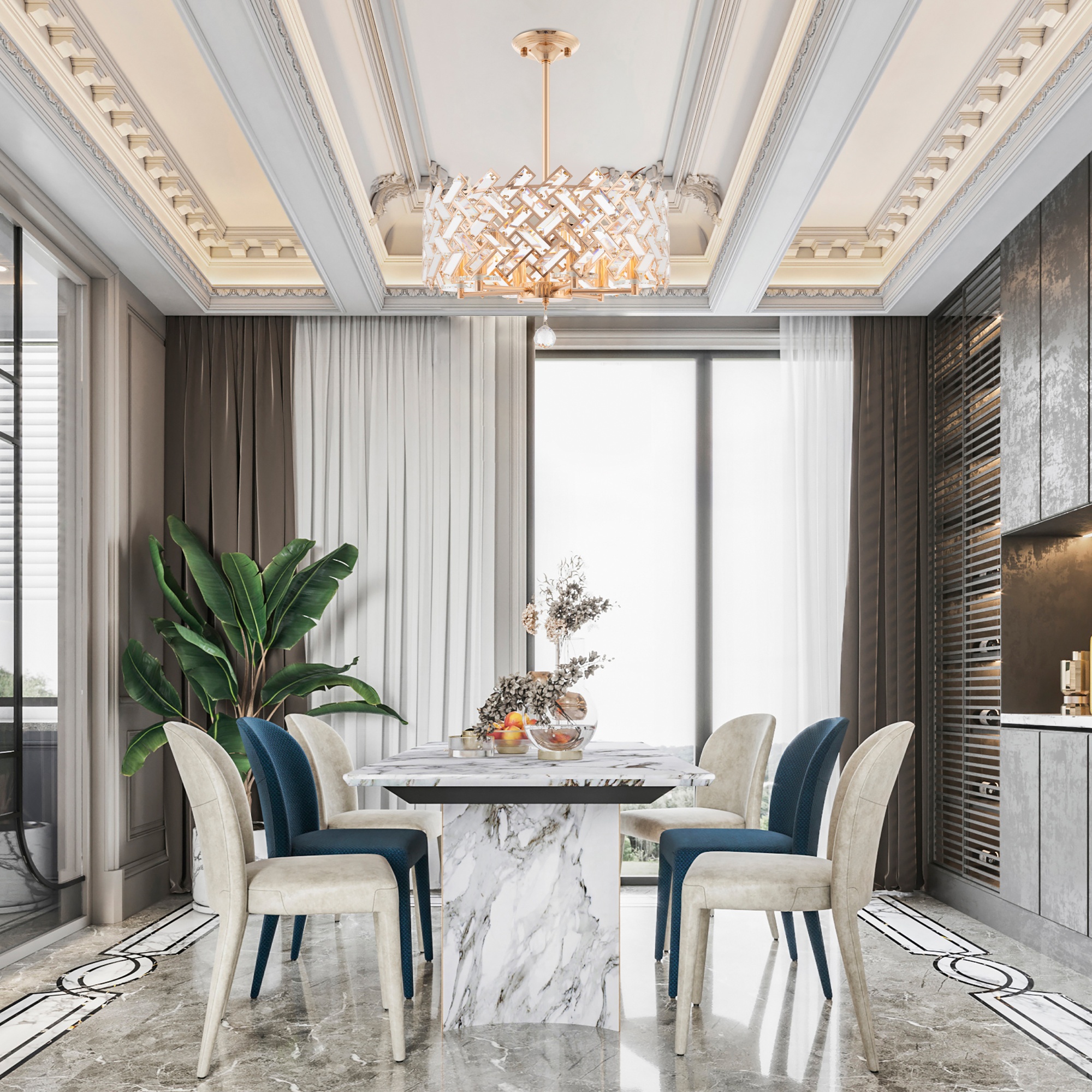 Люстра 377019/6/300/470 GD Arte Milano