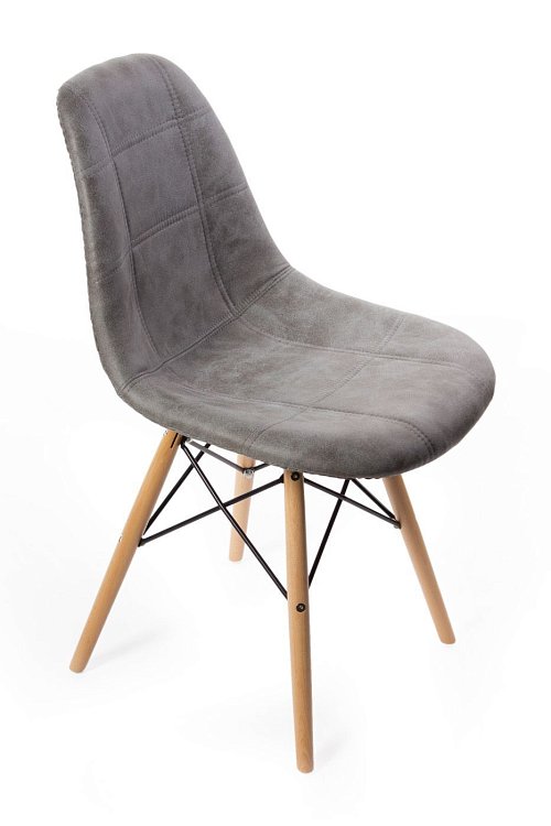 Стул Eames DSW leather серый Bradex Home FR 0101