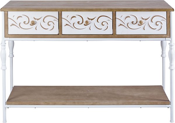 Консоль с ящиками и полкой Glasar 57-307