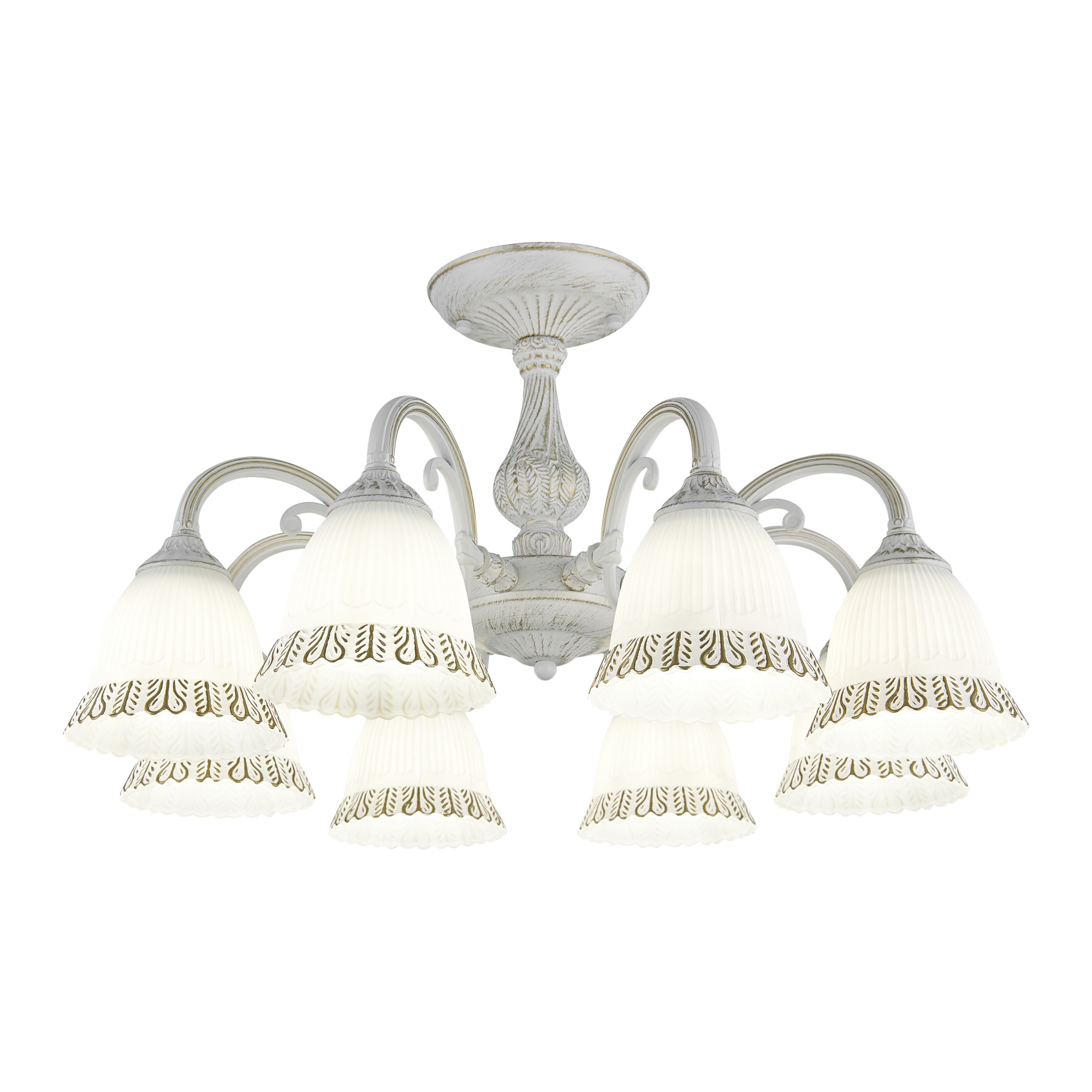 Люстра с плафонами 347410/8 WT+G Arte Milano