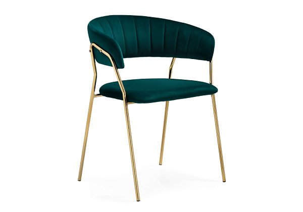Стул Woodville Kamelia 1 green / gold 15472