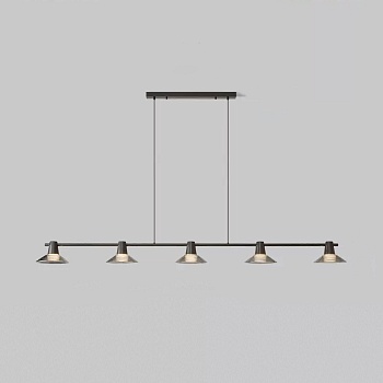 Реечный, рядный светильник CICLA LONG L180 Black by ImperiumLoft