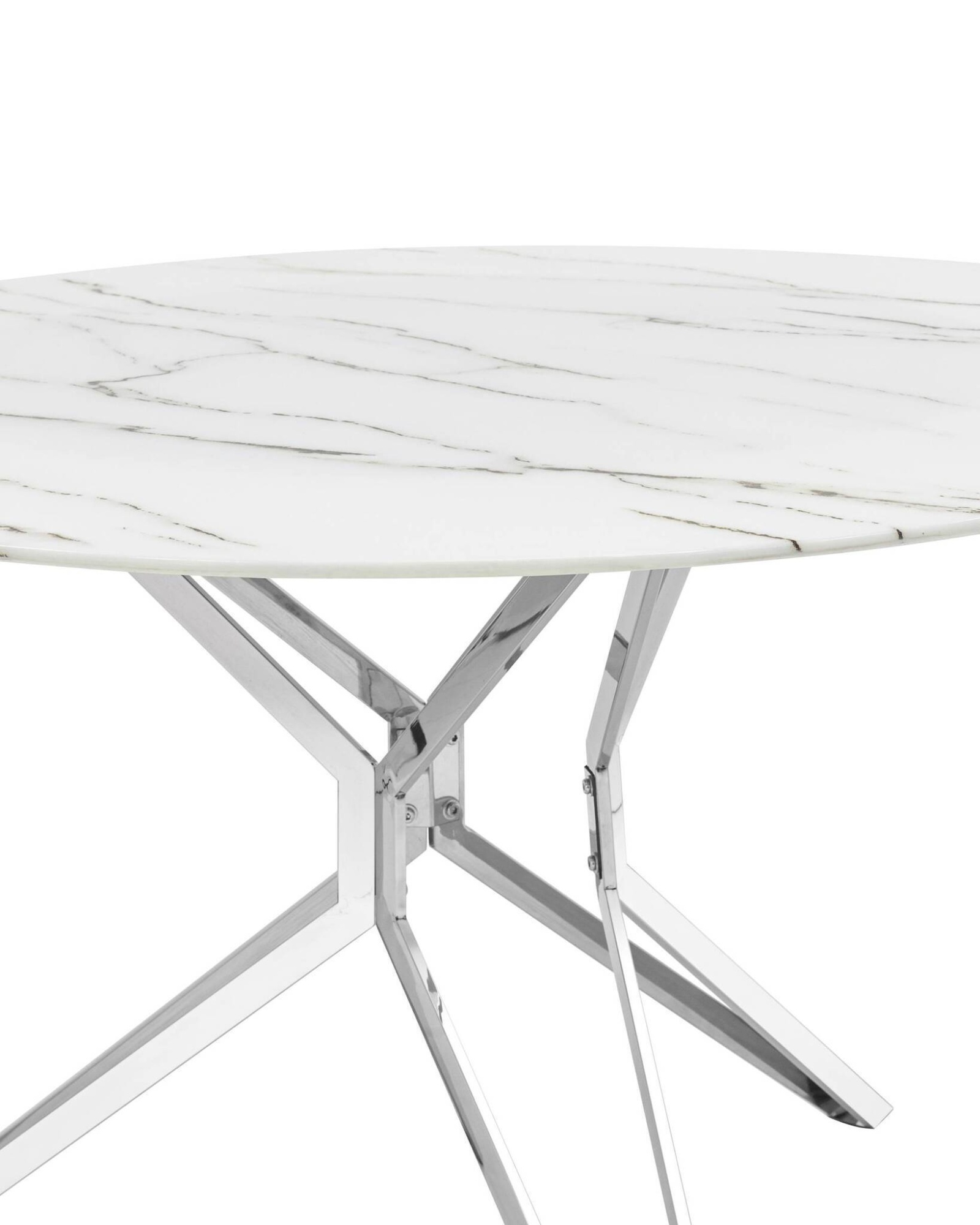 Стол обеденный Балтимор D120 белый стеклянный Stool Group