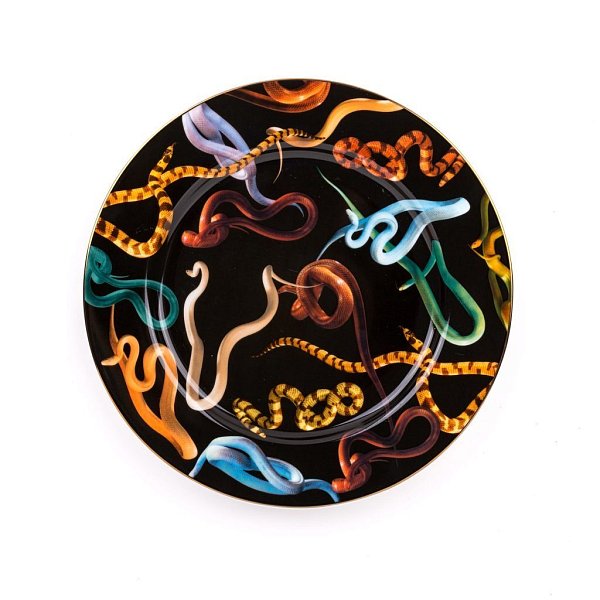 Тарелка Seletti Snakes Gold Border 16934