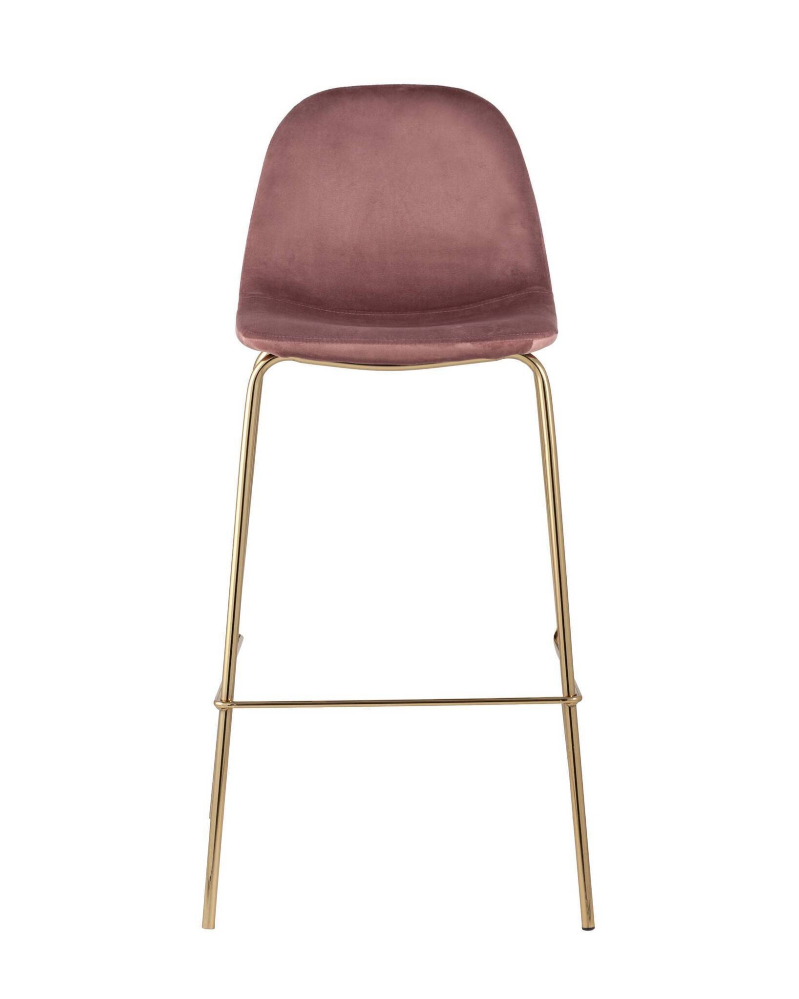 Стул барный Валенсия велюр пыльно-розовый золотые ножки Stool Group