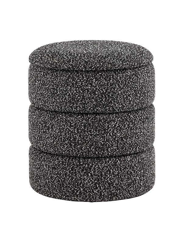 Пуф с ящиком Hive XS букле черный меланж Stool Group