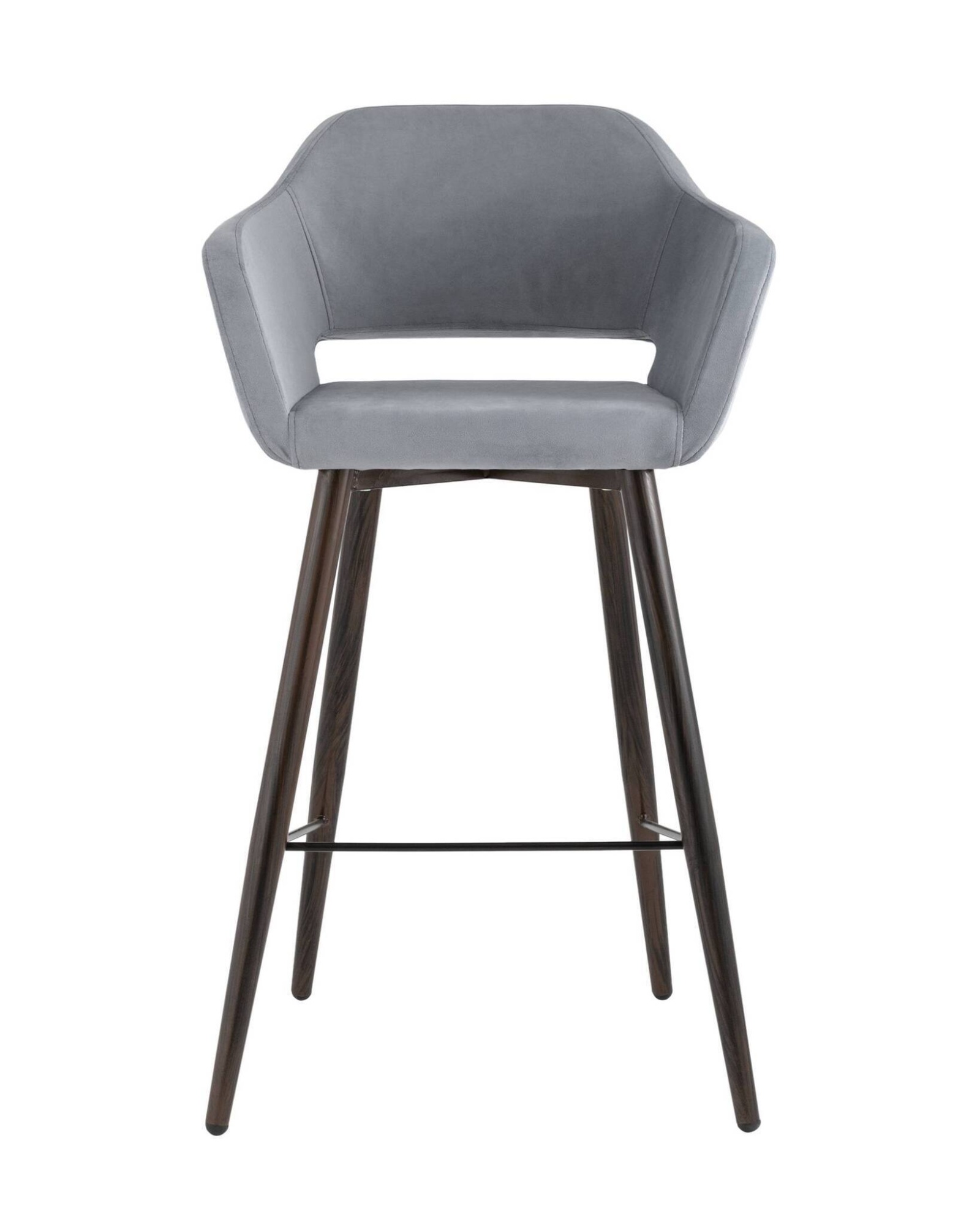 Стул барный Саймон велюр серый Stool Group