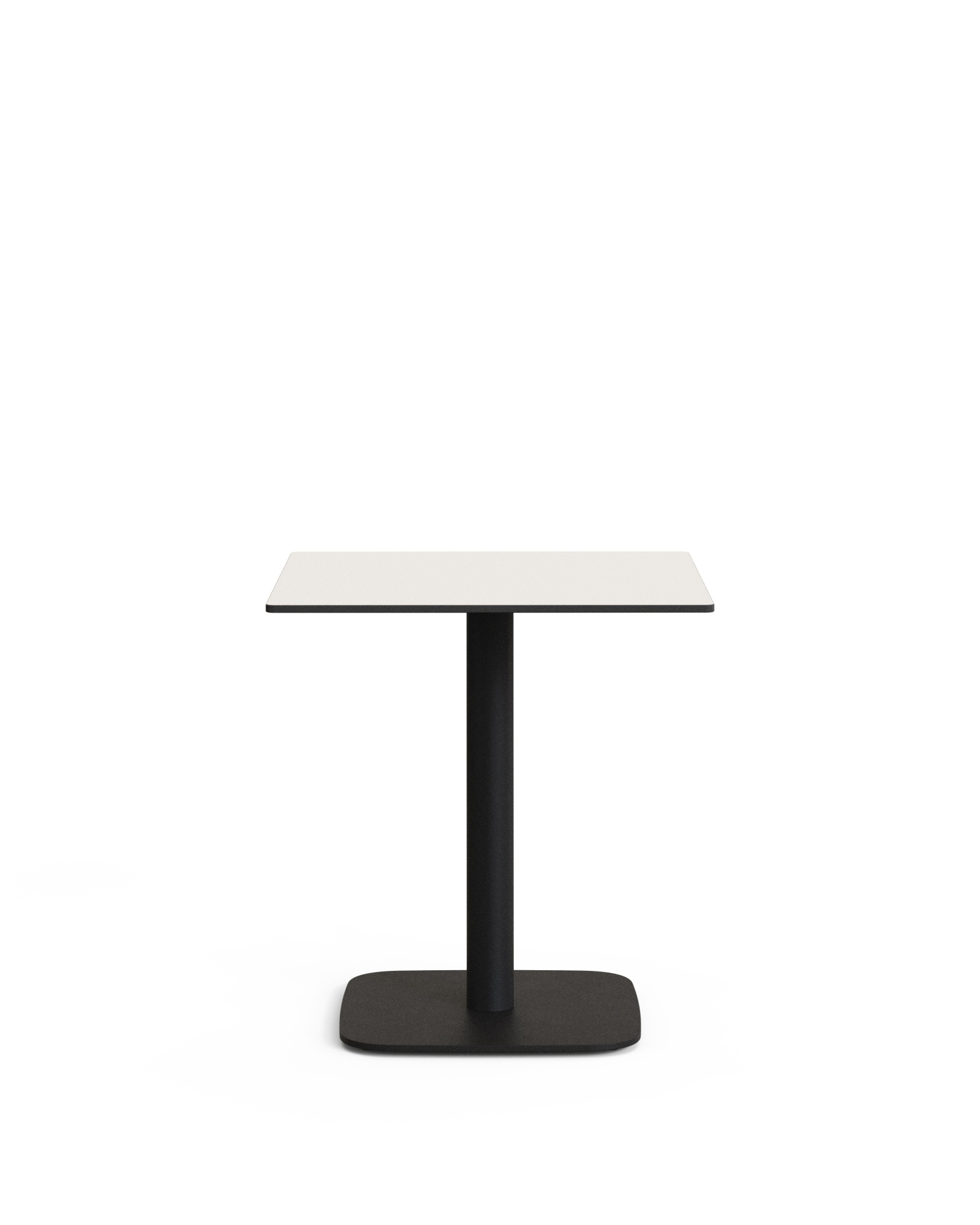 Dina Уличный стол белый на черном металлическом основании 68 x 68 x 70 см La Forma (ex Julia Grup)