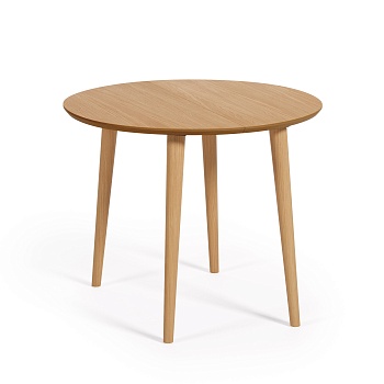 Oqui Раздвижной стол из шпона дуба и массива дерева 90 (170) x 90 см La Forma (ex Julia Grup)