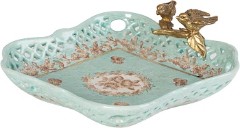 Блюдо с птичками Glasar 31G2022/C157C/HLG1874