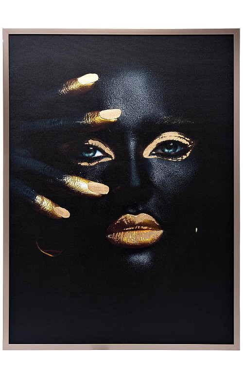 Холст Темная девушка в багете латунь Garda Decor 89VOR-DARKGIRL-1