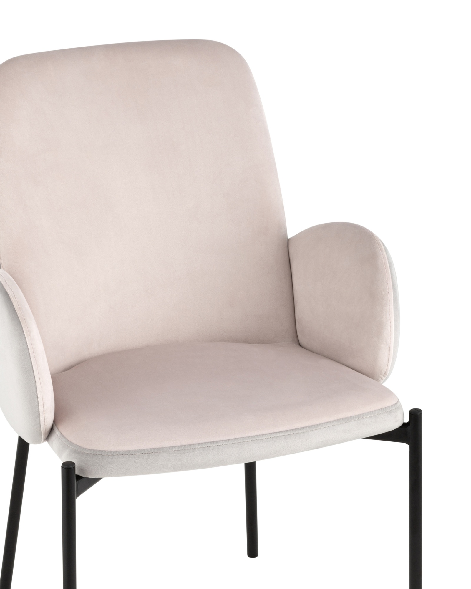 Стул Дивора велюр светло-розовый со светло-серой спинкой Stool Group