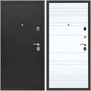 Дверь входная Graf Люкс ТП-70 Черный крокодил / МДФ 6 мм ФЛ Дуб кантри белый горизонт