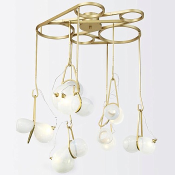 Люстра White glass trap by ImperiumLoft