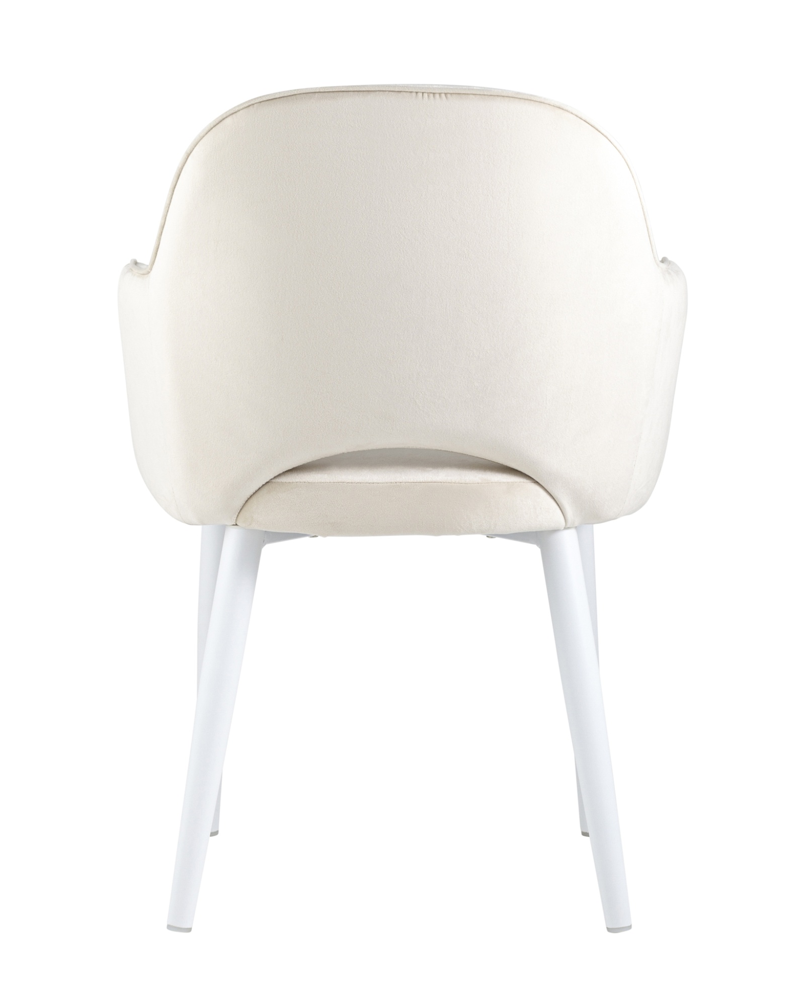 Стул Венера велюр кремовый ножки белые Stool Group