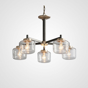 Подвесная люстра POT D70 5 lamps Transparent by ImperiumLoft