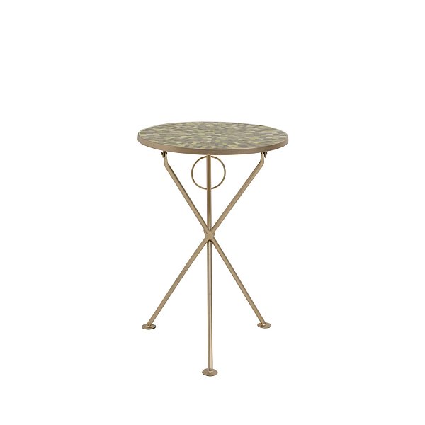 Приставной стол Clack Mosaic Olive Ø35cm KARE 70316