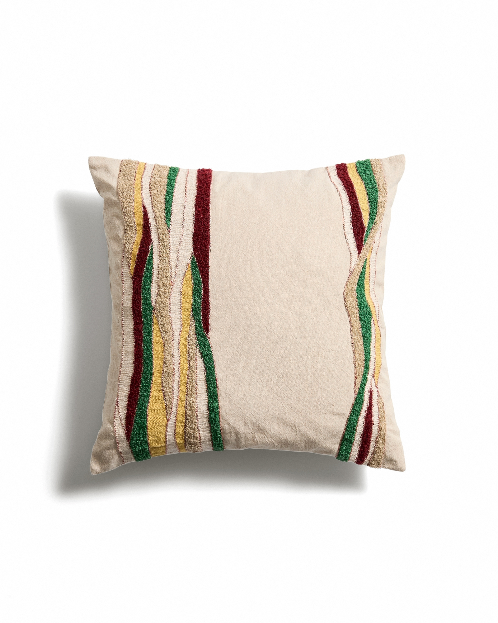 Чехол для подушки Sirea из хлопка и льна с многоцветной вышивкой, 50 x 50 см La Forma 481281
