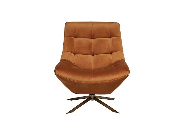Кресло вращающееся велюровое терракотовое Garda Decor 48MY-KRES-2730 TER