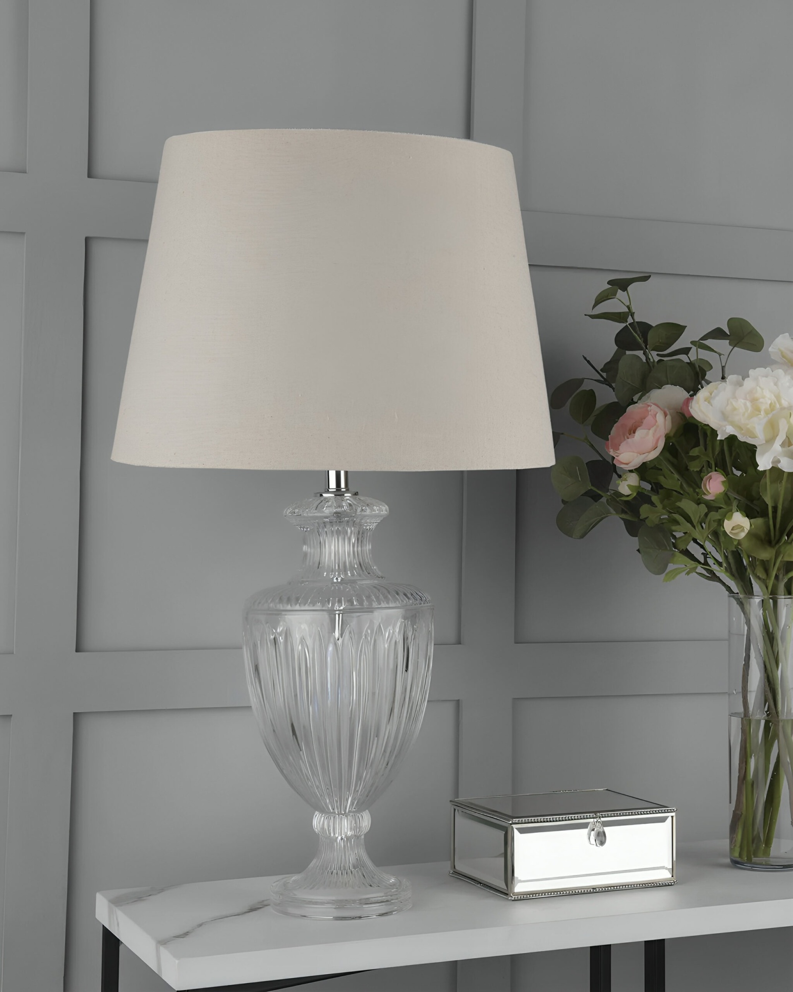 Хрустальная настольная лампа Абель Louvre Home LHLTL7738CL