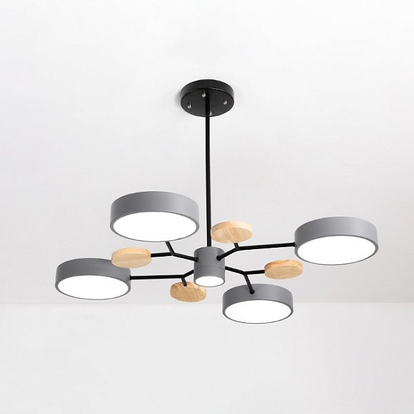 Люстра На Штанге Meade 5 Lamps Grey By Imperiumloft