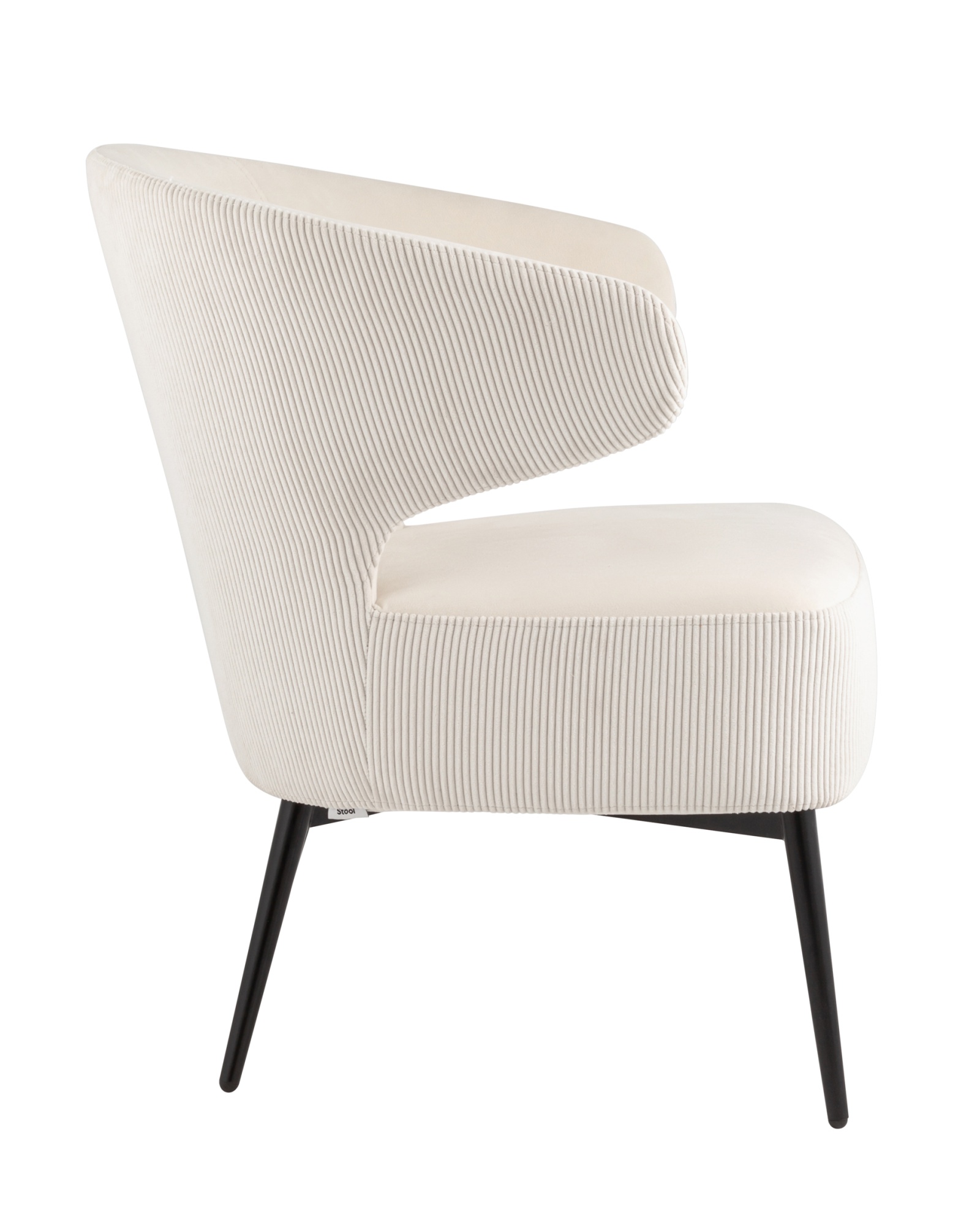 Кресло лаунж Royal Stripes велюр молочный Stool Group