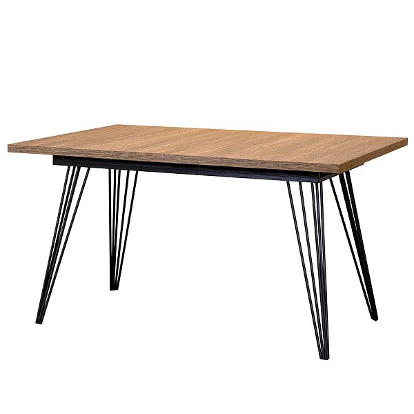 Стол Fusion 140-180 x 90см, Дуб Навара, чёрный Bradex Home FR 0805