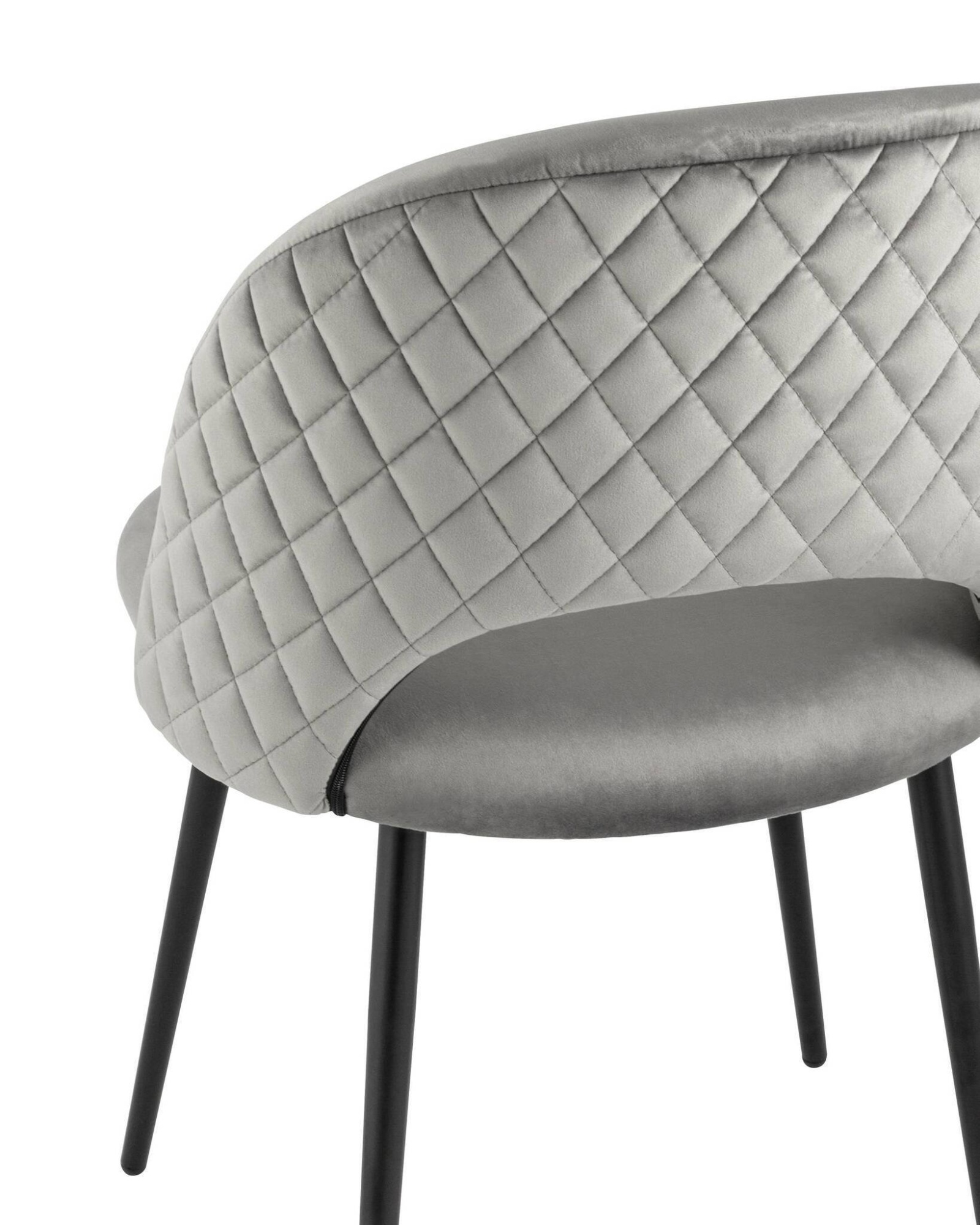 Стул Меган велюр с ромбами серый Stool Group