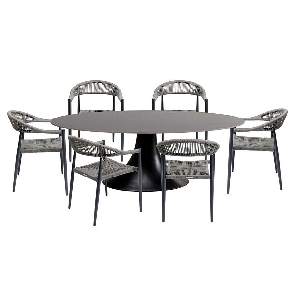 Комплект уличной мебели Palma Possibilita 220cm Grey 7/Set KARE 47447