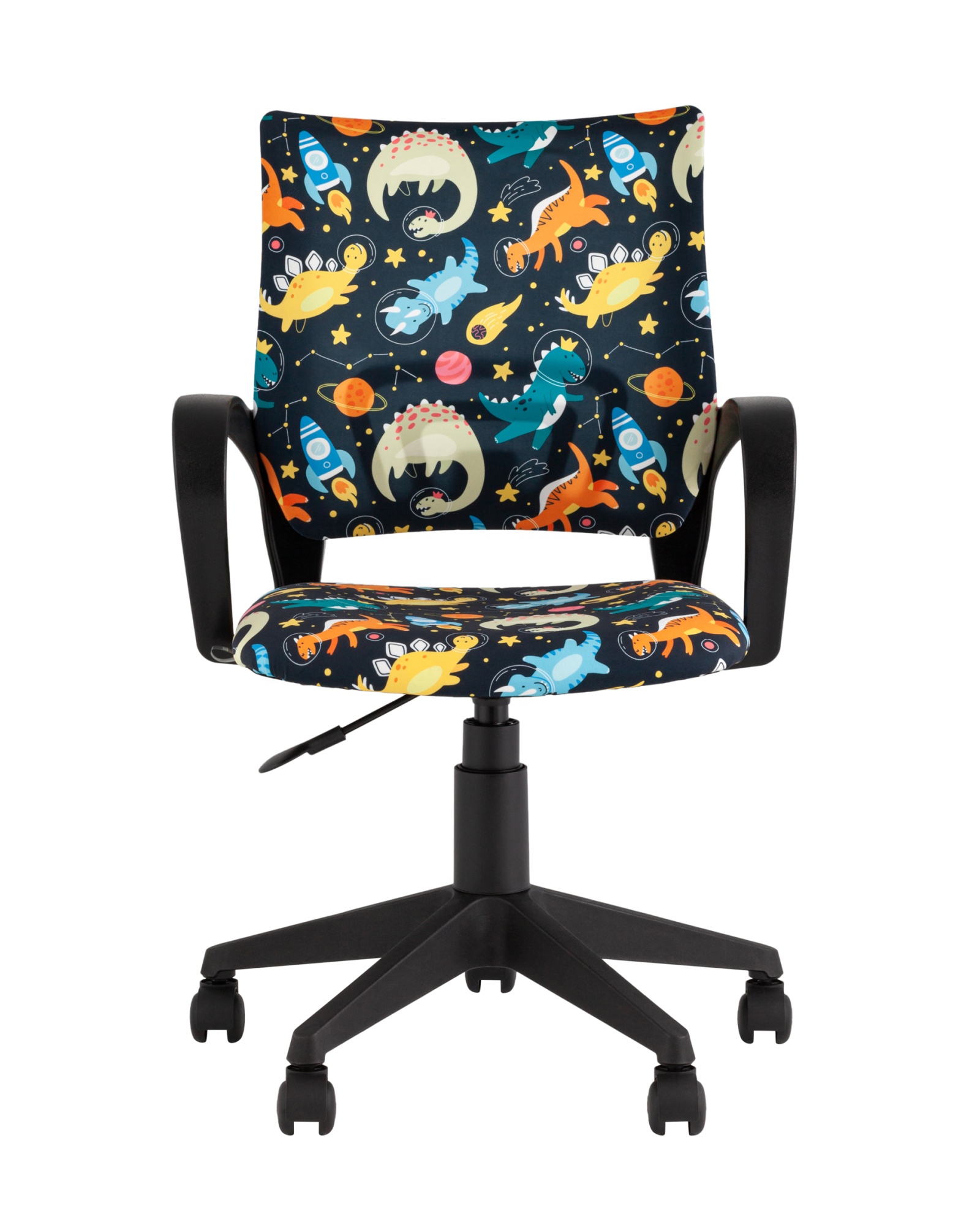 Кресло детское Бюрократ BUROKIDS 1 мультиколор космозавры крестовина пластик Stool Group