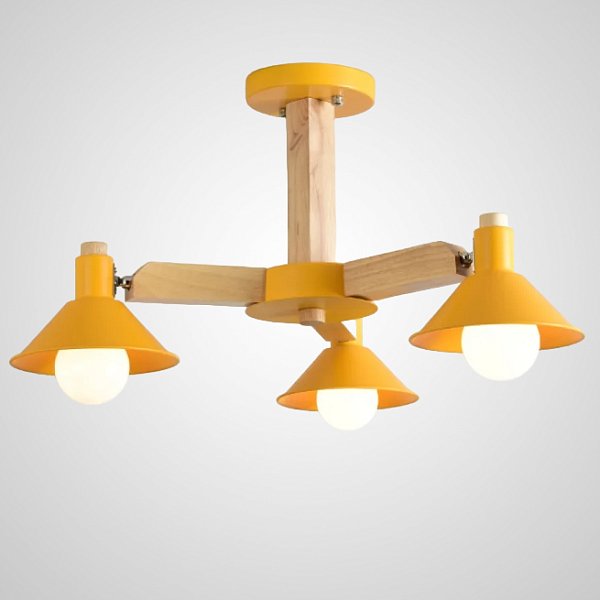 Люстра на штанге HORN B D68 Yellow by ImperiumLoft