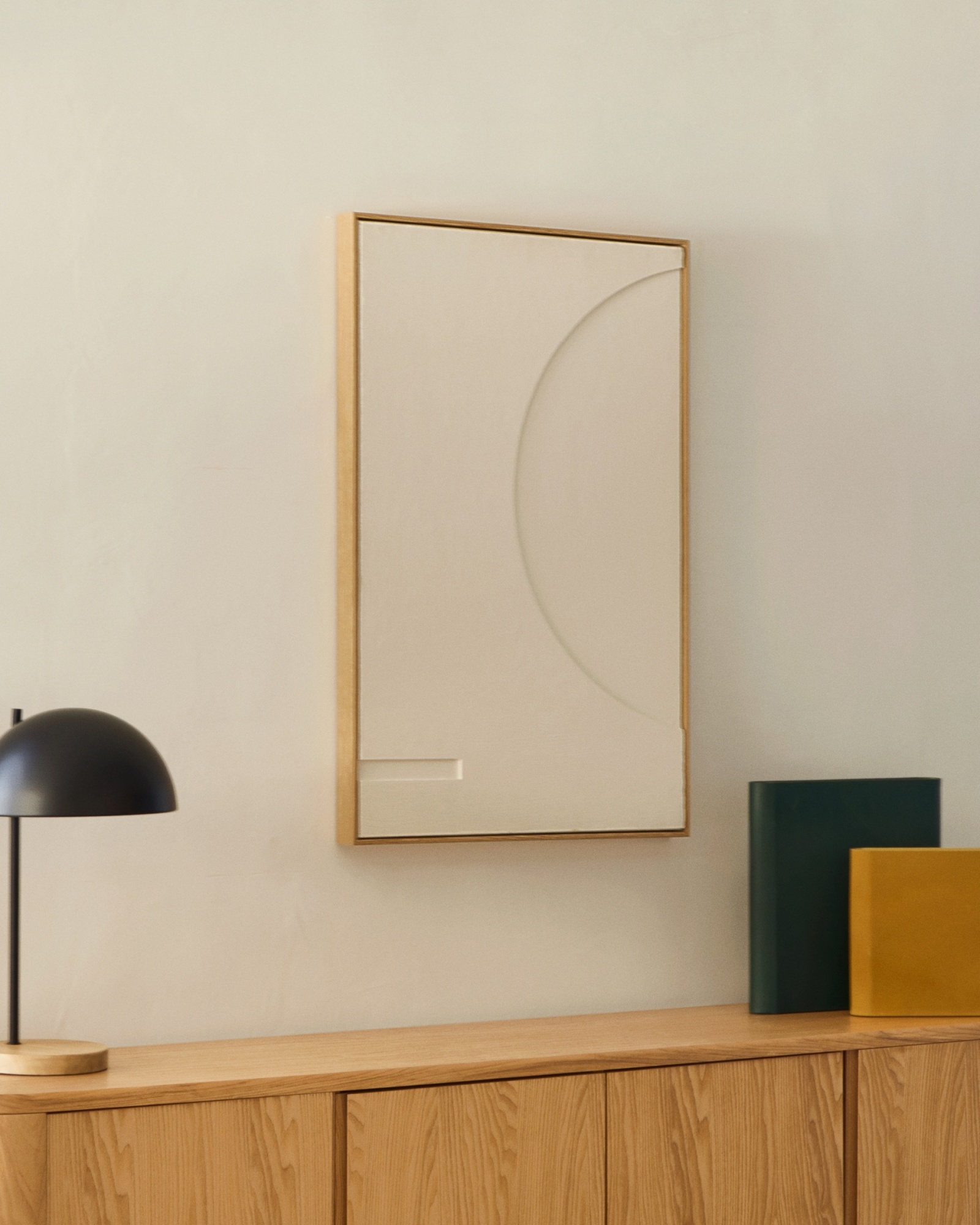 Sefri Картина с круглыми геометрическими фигурами белого цвета 60 х 90 см La Forma (ex Julia Grup)