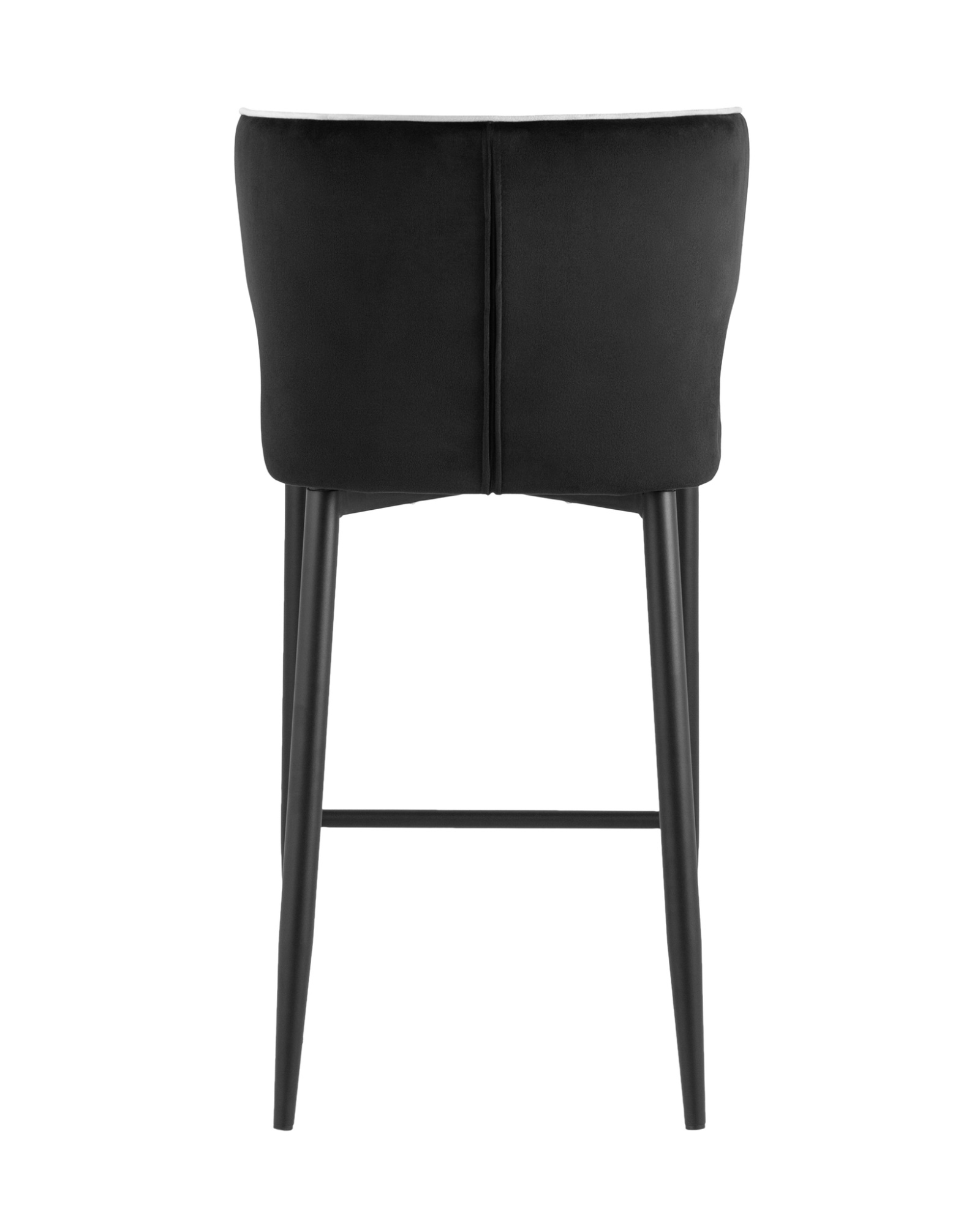 Стул полубарный Матео с кантом велюр черный Stool Group